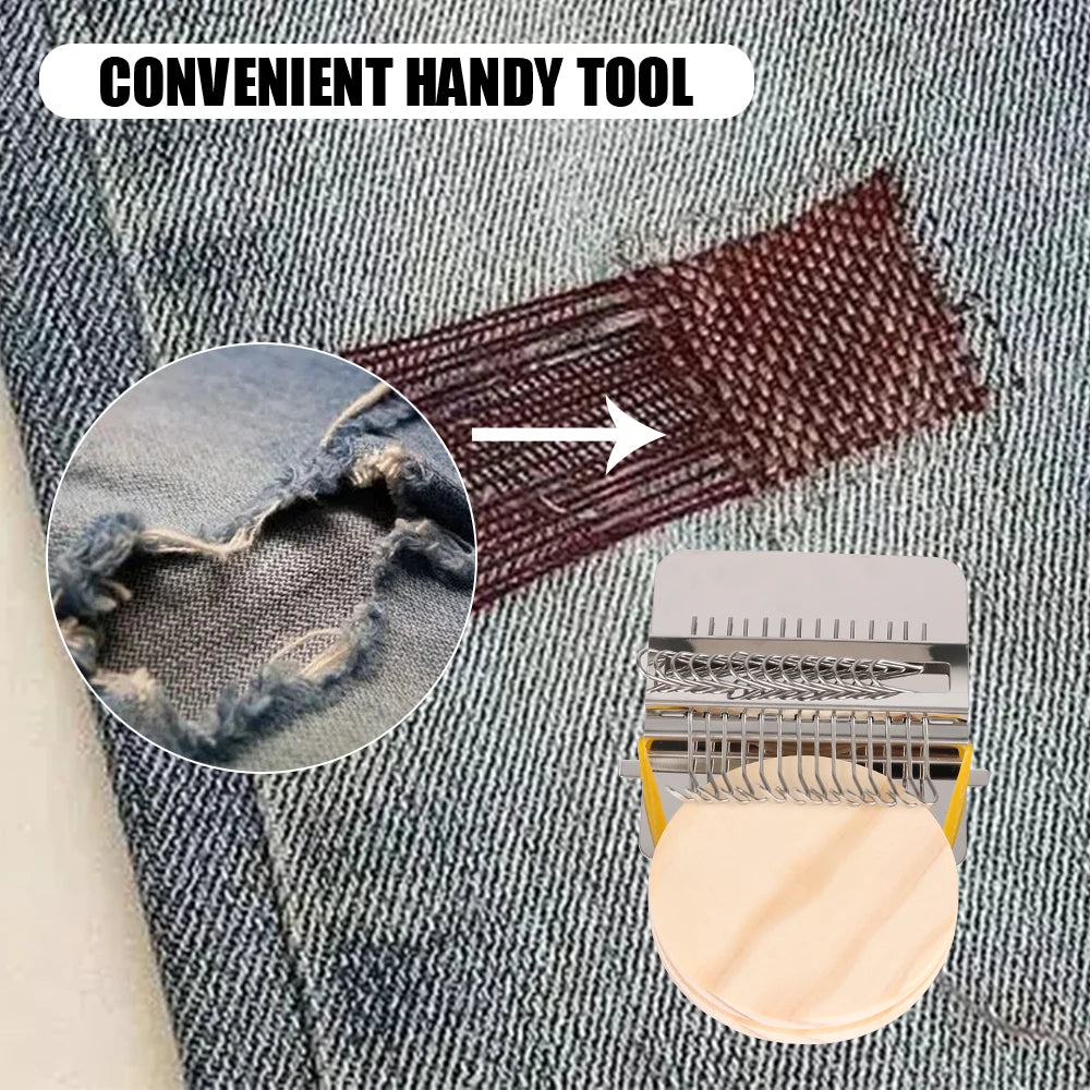Knitting Tools For Mending Clothes and Jeans Small Frame Hand Tapestry Wood Loom Weaving Frame Small Loom Darning Machine