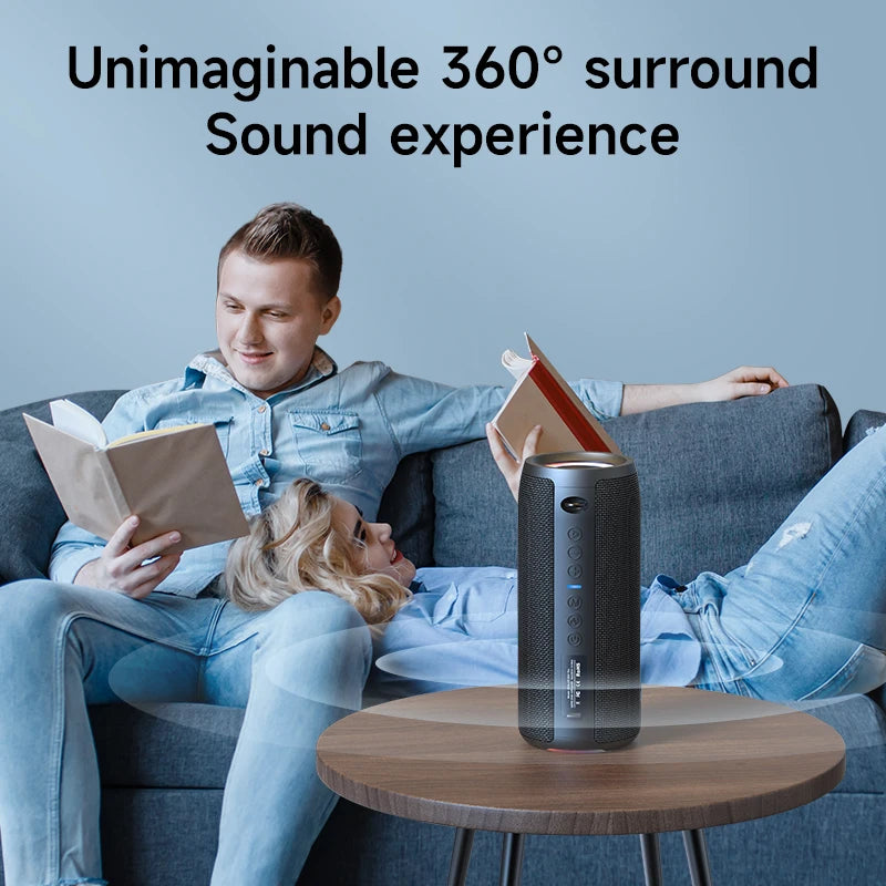 Zealot-S51Pro High-power Bluetooth Speaker 40W 3D Stereo Bass Bluetooth Speaker Portable IPX5 Waterproof Suitable TWS Boom Box