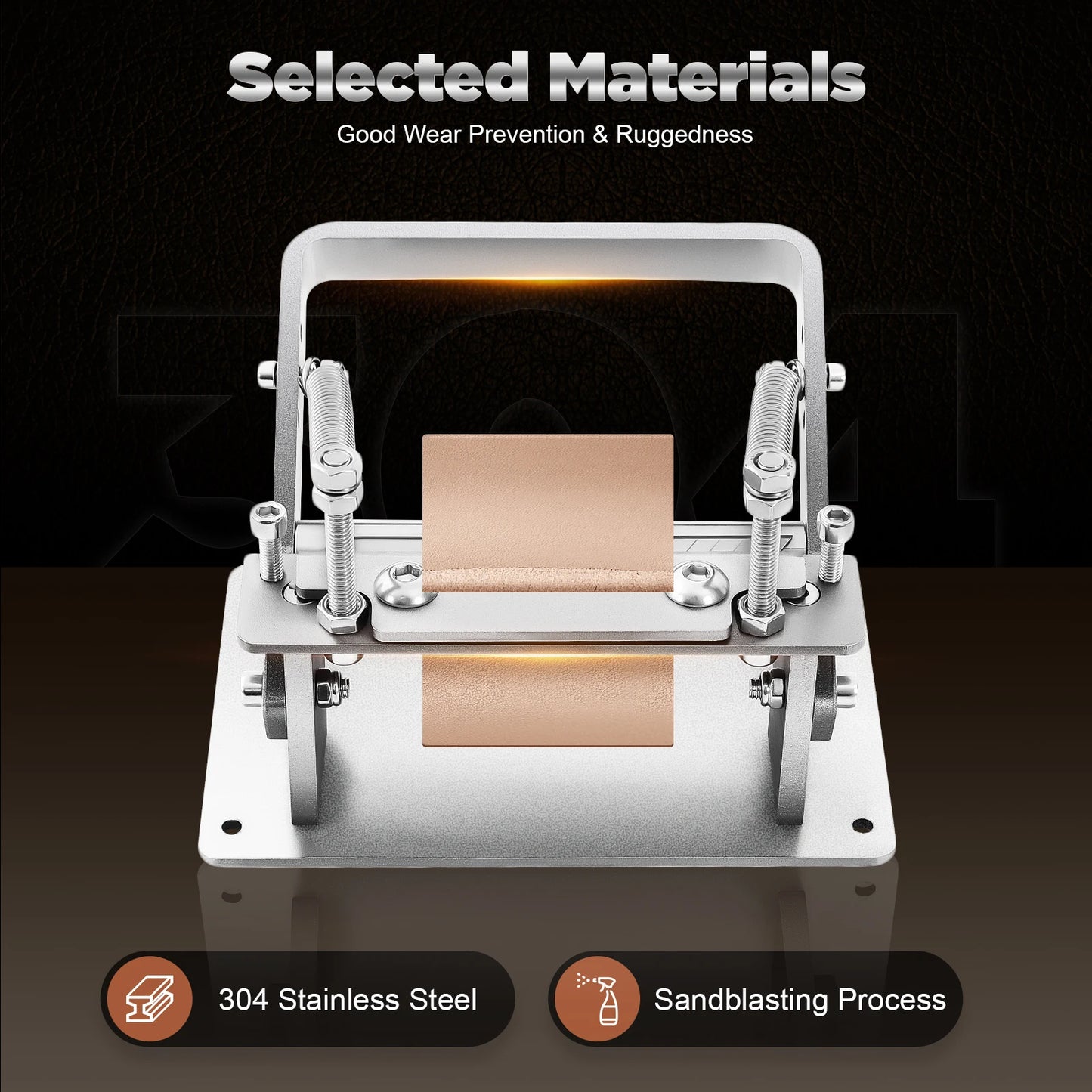 Manual Peeling Machine Leather Tools 304 Stainless Steel Sandblasted Surface Corrosion Rust Wear Resistant for Leather Craft