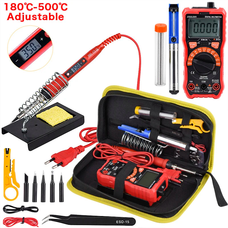 JCD 80W Electric Soldering Iron 220V 110V Adjustable Temperature Solder Iron LCD Display Welding Repair Tools Soldering Iron Tip
