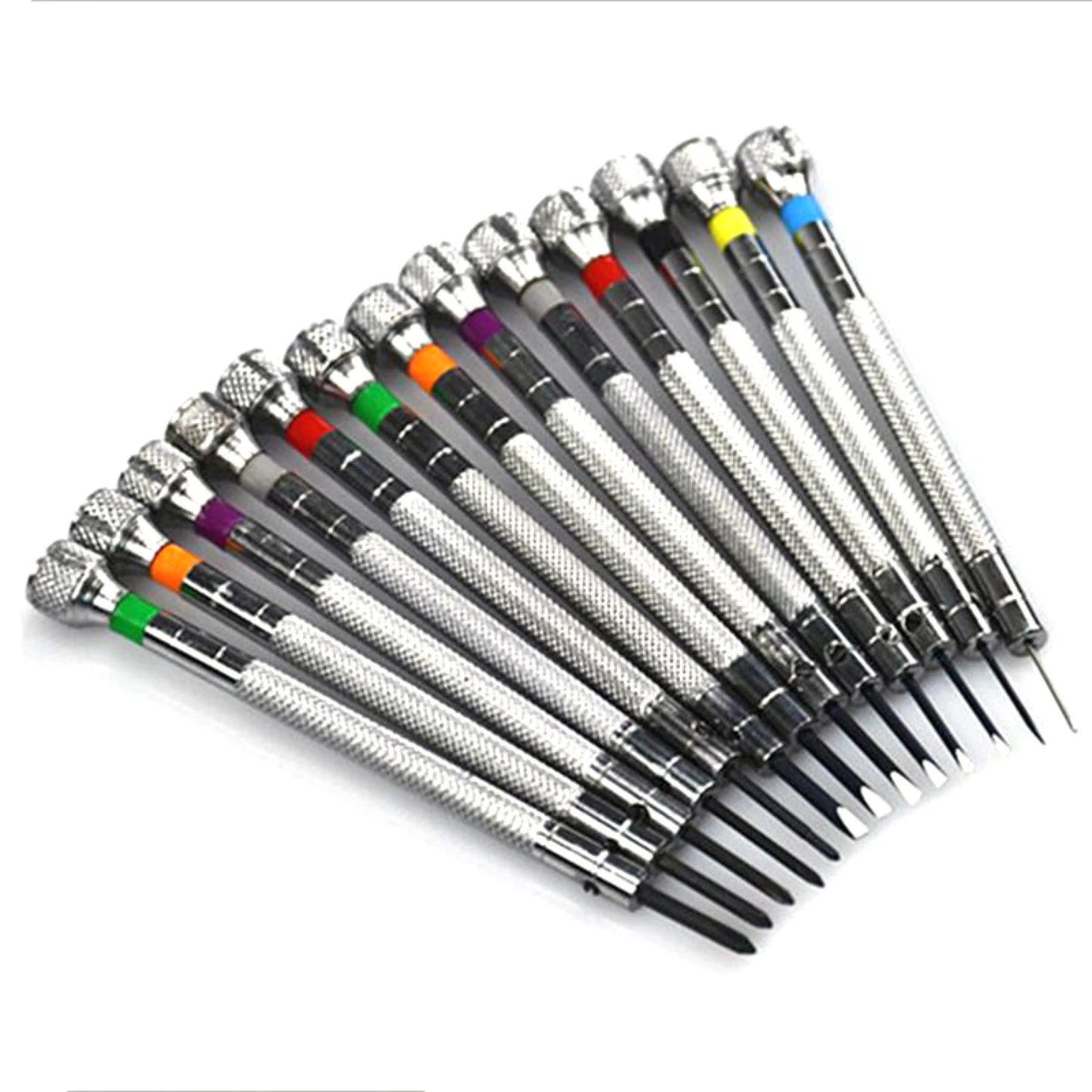 13PCS Metal 0.6-2.0mm Professional Slotted Cross Screwdriver Set for Watchmaker Watch Repair Screwdriver Tools Kit