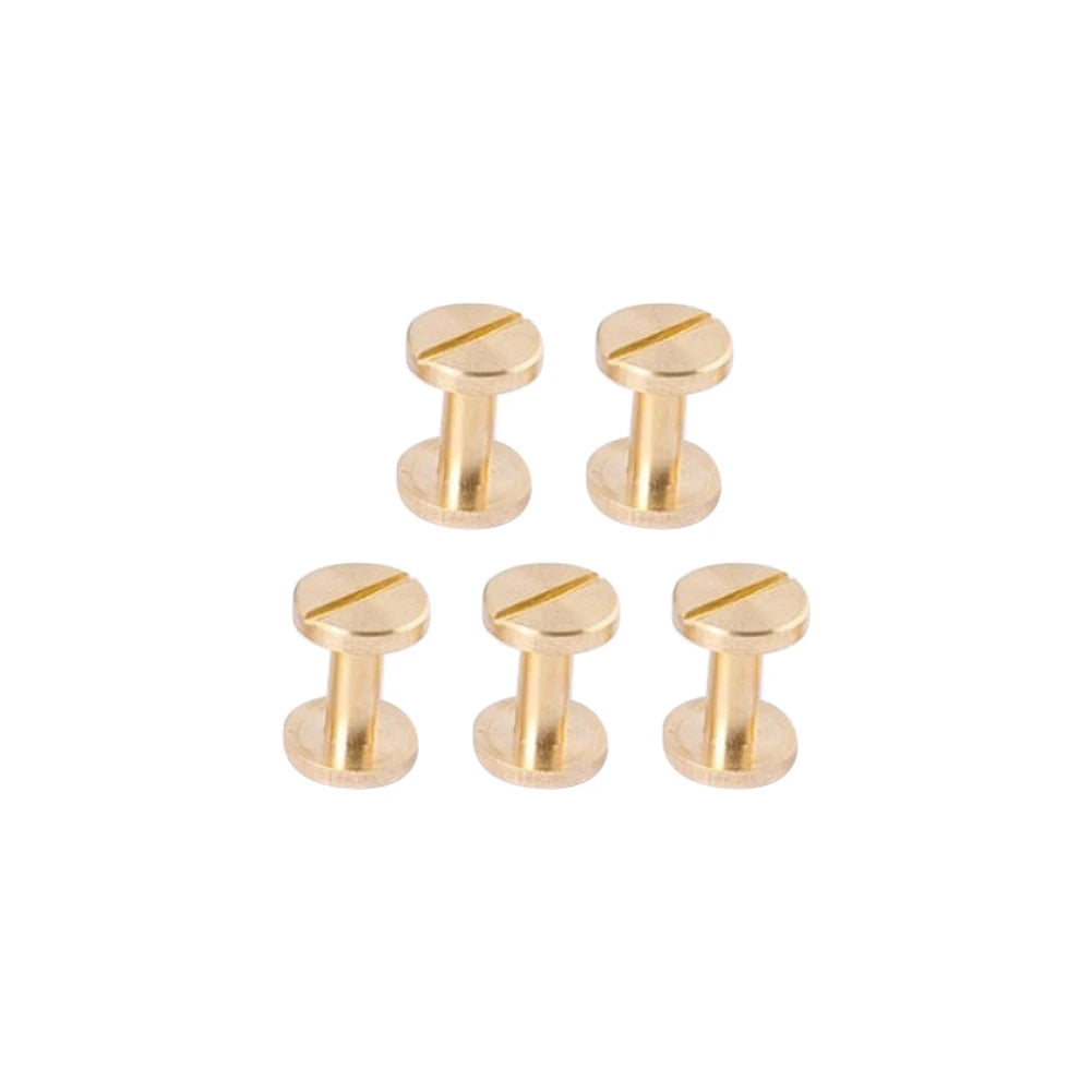 5Pcs/Set 10*8mm Leather Craft Chicago Nail Brass Solid Rivets Stud Head High Quality & Durable