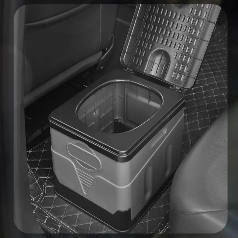 Car Toilet Bucket Strong Bearing Capacity Trash Can for Tour Emergency Self-driving Travel Portable Outdoor Camp Folding Toilet