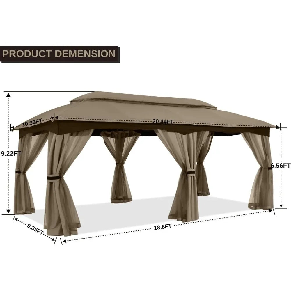 10x20 Outdoor Gazebo with Netting