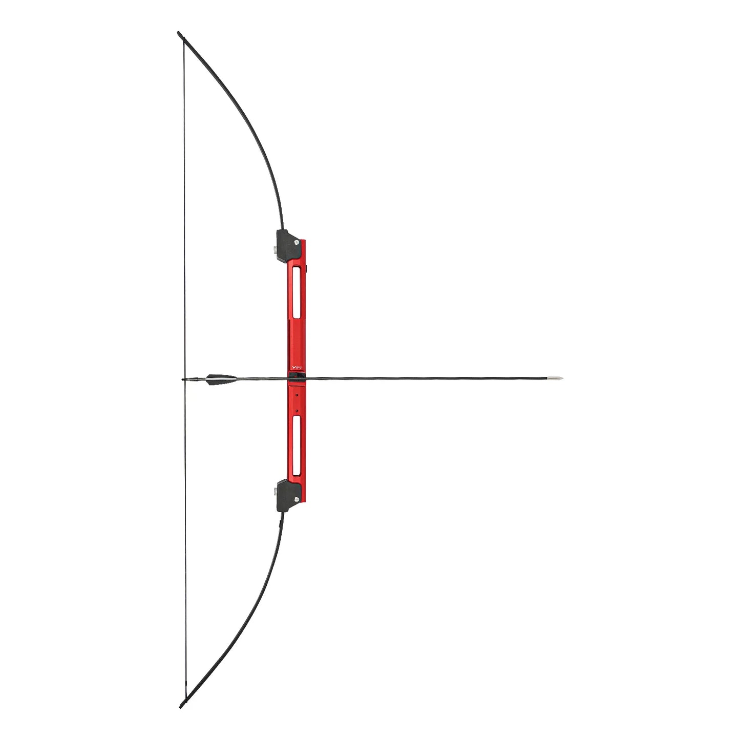 40lbs Traditional Recurve Bow, Archery Set, Foldable Bow, 138cm, Aluminum Alloy Riser, Epoxy Limbs, Red, Right Hand, with Arrows, Arm Guard, Finger Tab, Target Paper, Carry Bag, Portable, for Hunting, Target Shooting, Strengt