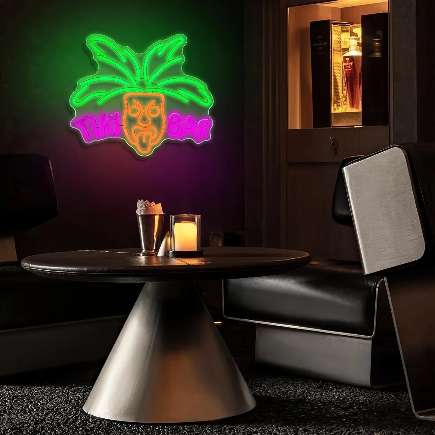 Tiki Bar Neon Light Sign Acrylic Dimmable LED Neon Sign 16"x13" Beer Bar Pub Club Restaurant Wall Deocr Artwork Gift Signs