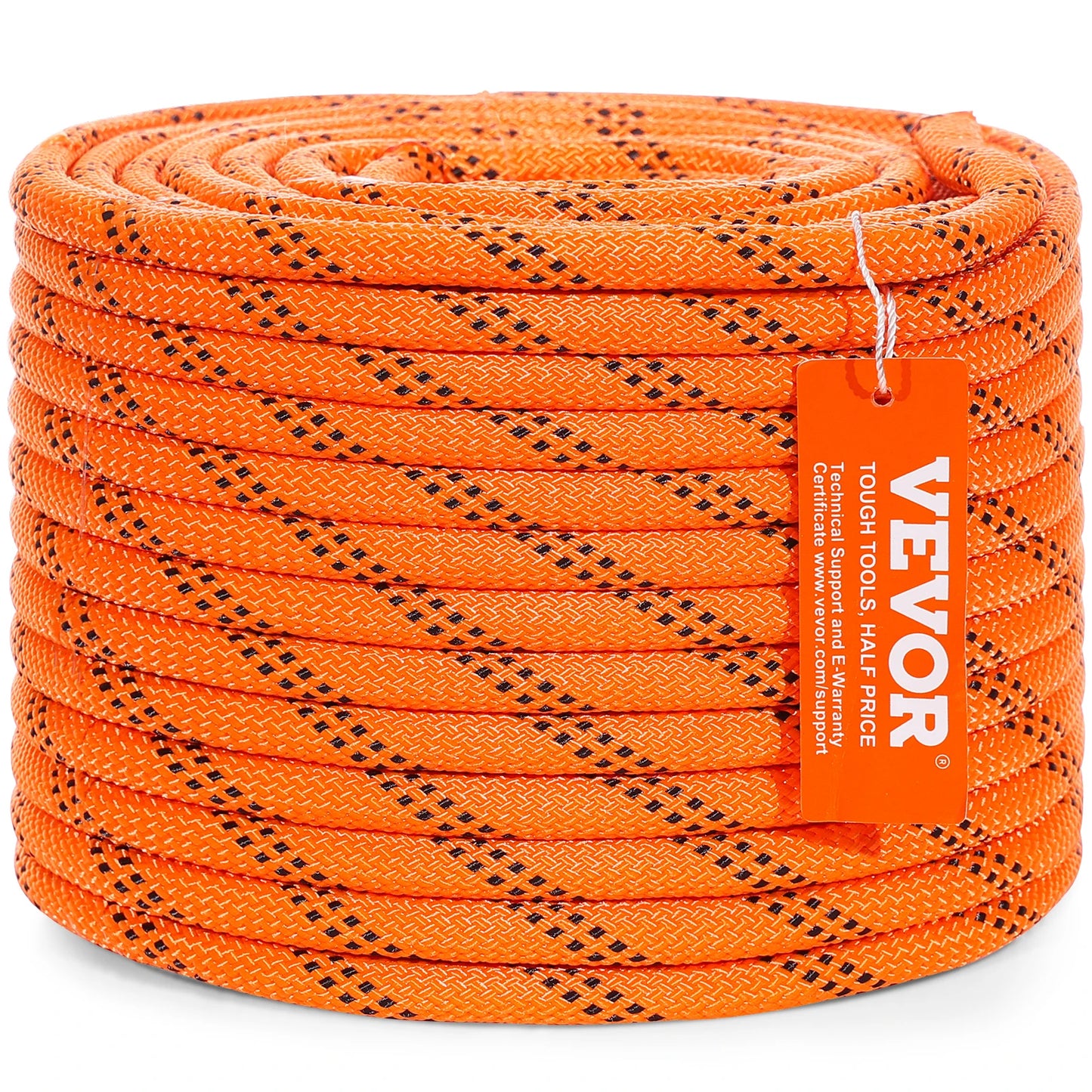 SucceBuy 120ft Dual-Weave Polyester Cord 3/8 1/2 inch 48-Strand Multi-Use Rope Arborist Activities Outdoor Adventures Versatile