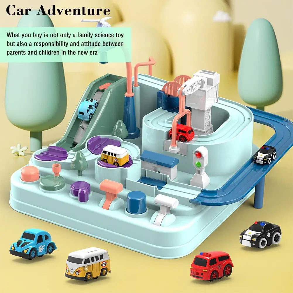 Racing Educational Toy Children Track Car Adventure Games Brain Game Mechanical Interactive Train Toy for Kids