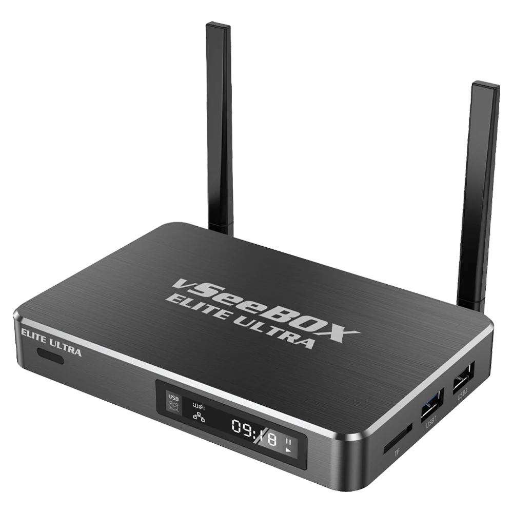 Vseebox ELITE ULTRA with Voice control 8K 2025 Model Timeshift Feature 4GB RAM + 128 GB Storage  Streaming Box