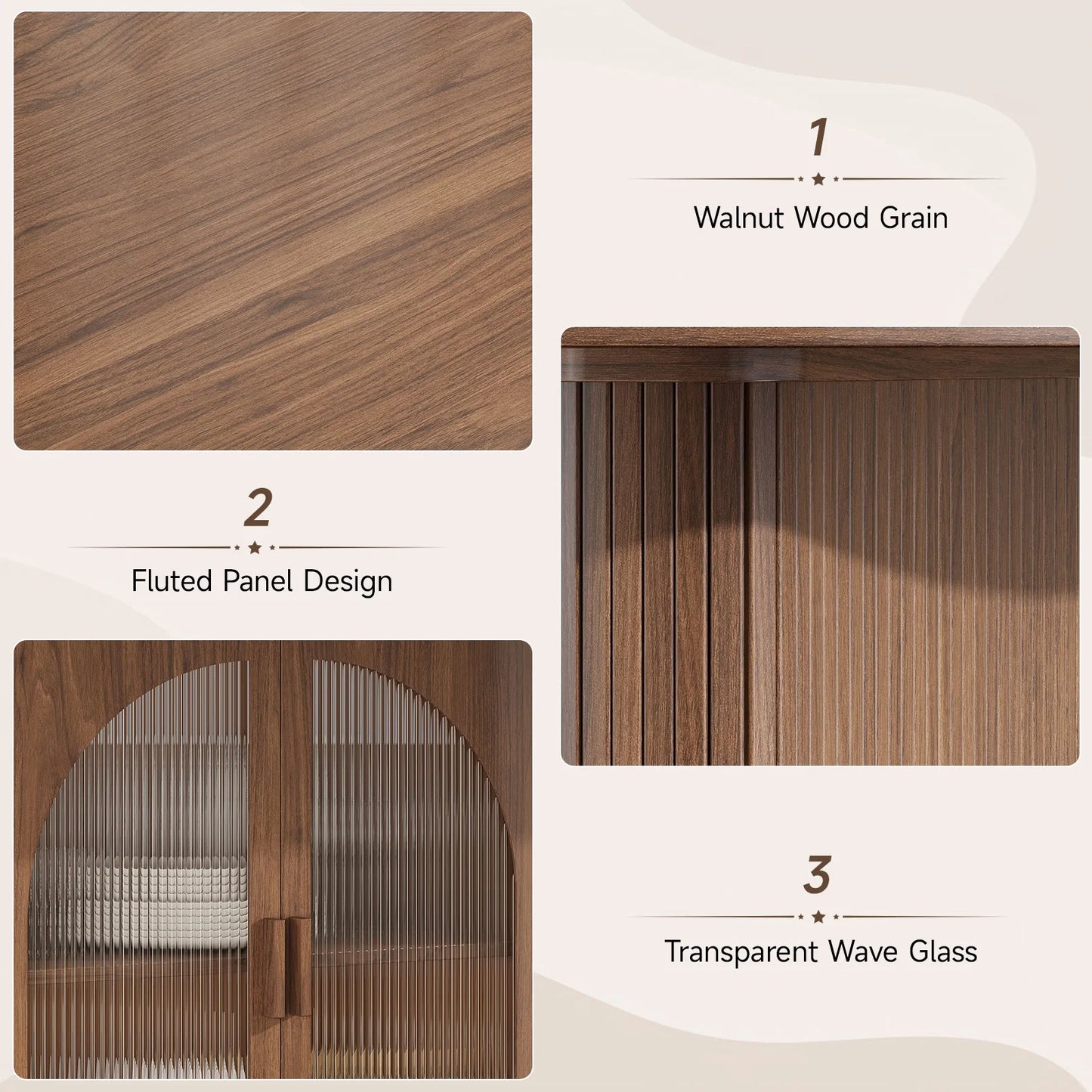 Walnut 70 Inch Oval Dining Table for 6-8 People, Modern Large Dining Room Table with 2-Tier Storage Space, Wood Center Kitchen Table with LED Light, Dinner Table with Heavy Duty Legs