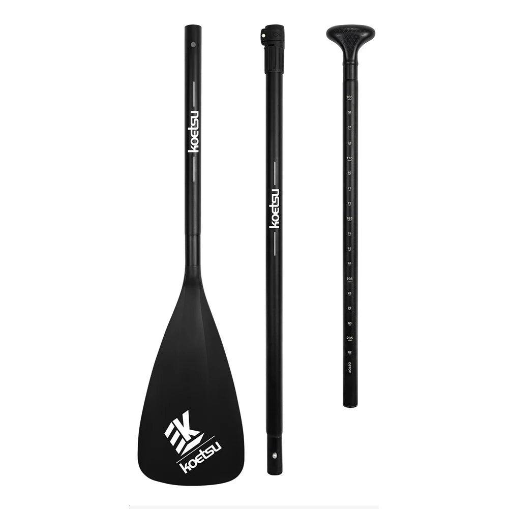 3-Piece Detachable SUP Paddle Adjustable Length Stand Up Paddleboard Paddles Aluminum Alloy One Way Paddle for Canoe Kayaking