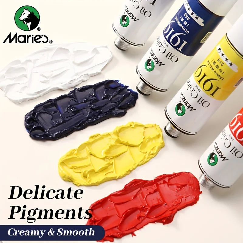 5pcs Marie's Oil Paints Set, 50ml(1.7fl. oz) x 5, Vibrant Colors, Professional  Art Supplies for Artists, Adults & Beginners