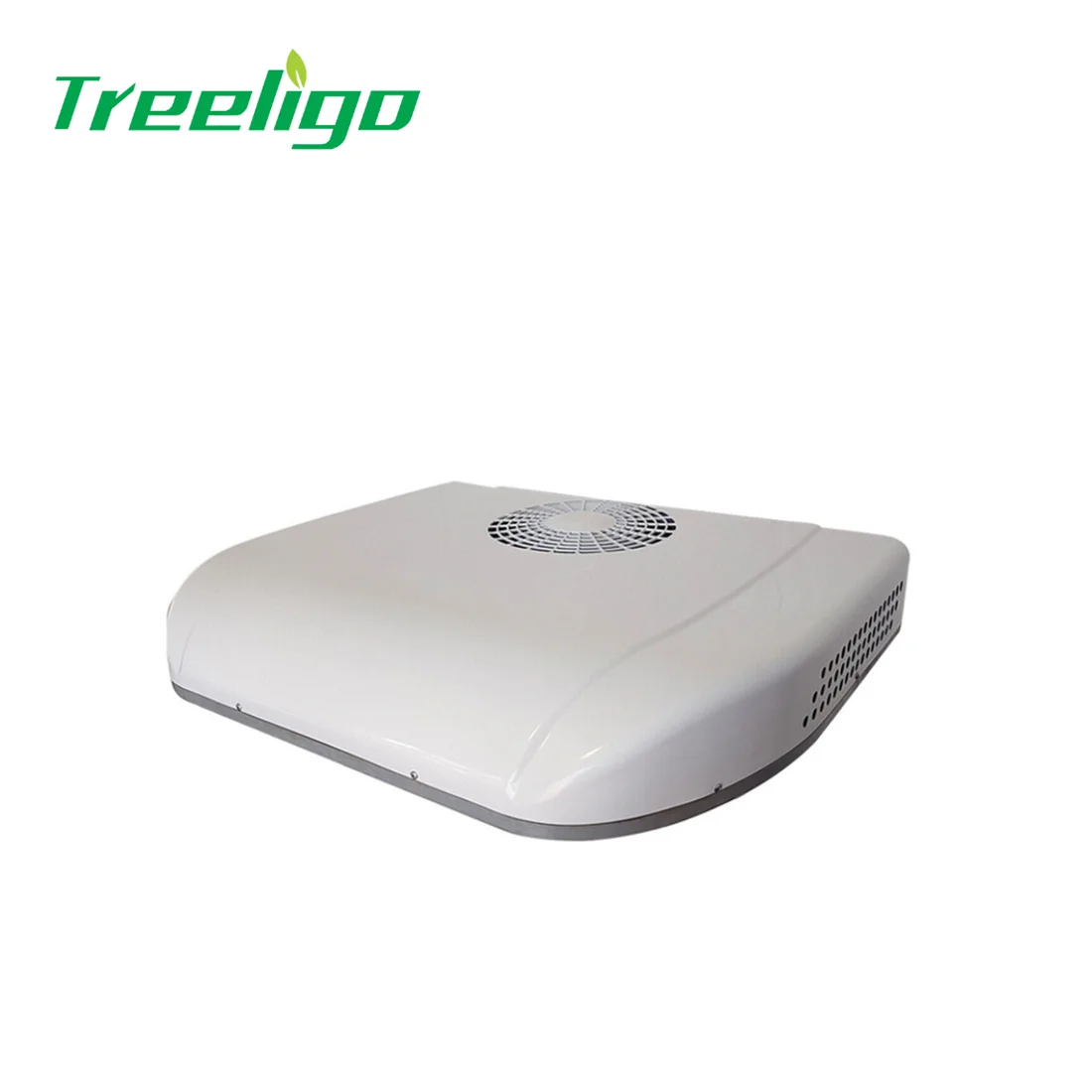 Treeligo 13500BTU Electric Air conditioner 12V Automotive Camper Van Parking Cooling Air Conditioner For RV Rooftop Caravan Bus