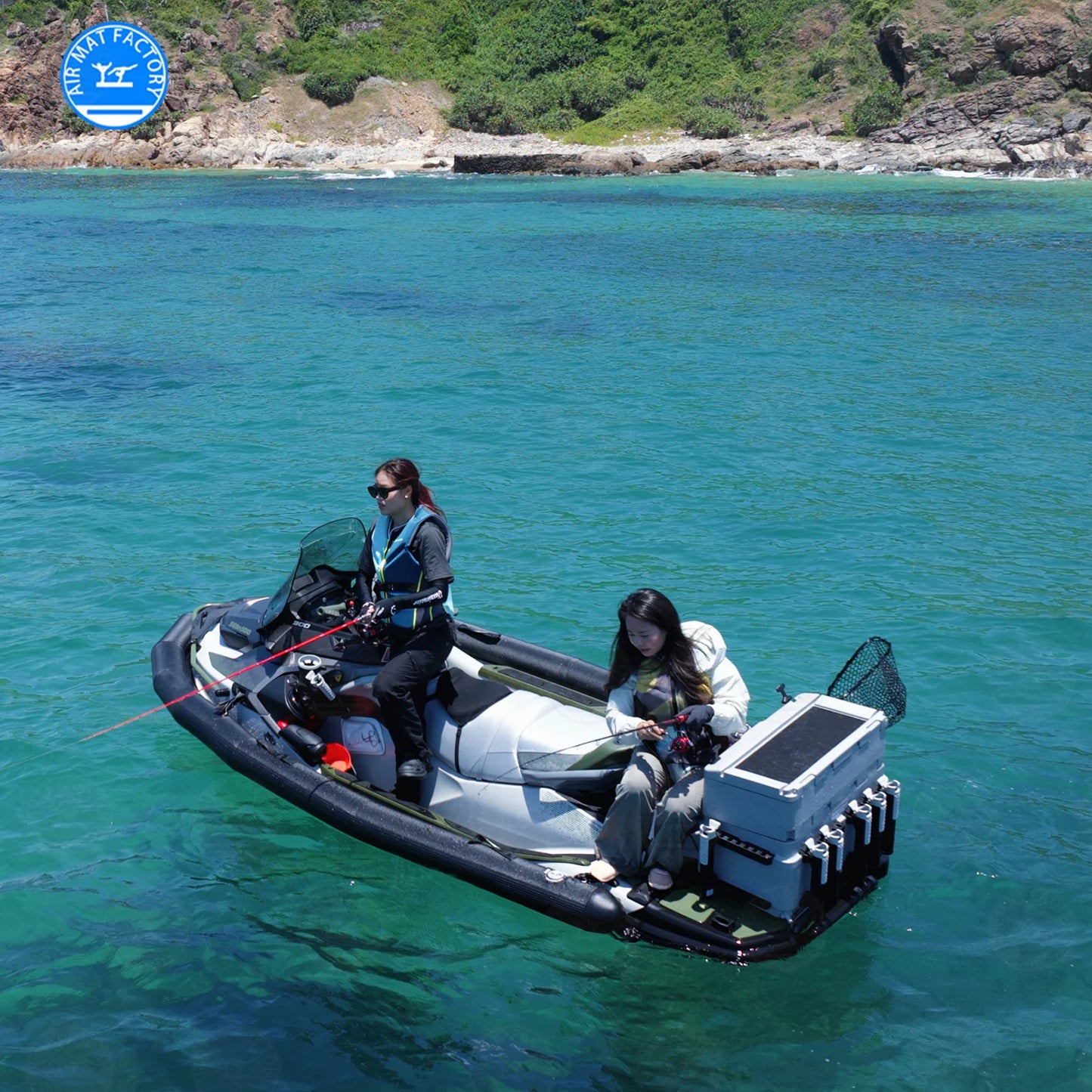 Stock! Hot Selling Inflatable PVC Motorboat Ribs Inflatable Motorboat Safety Devices Buoy U-Shaped Water Rescue Jet Ski Collor