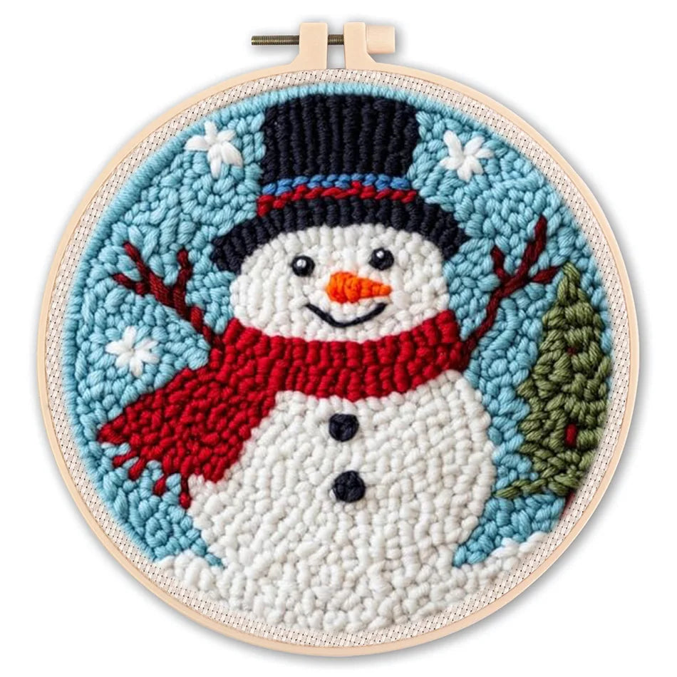 Diy Punch Needle Embroidery Starter Kits For Beginner Cartoon Cute Animals Poking Embroidery Yarn Painting Arts