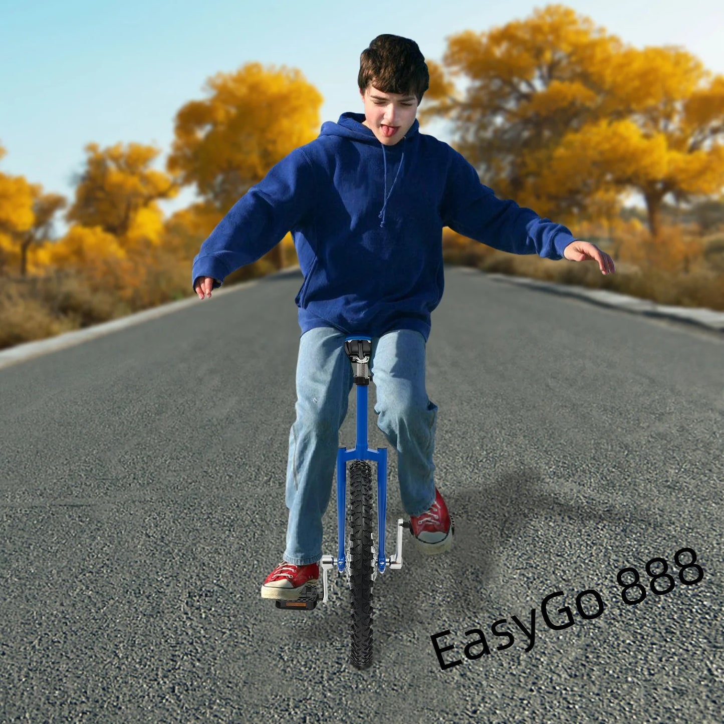 18Inch Unicycle Steel Unicycle Adjustable Standard Seat Thickened Aluminum Alloy Rim Children Adult Balance Exercise Bike