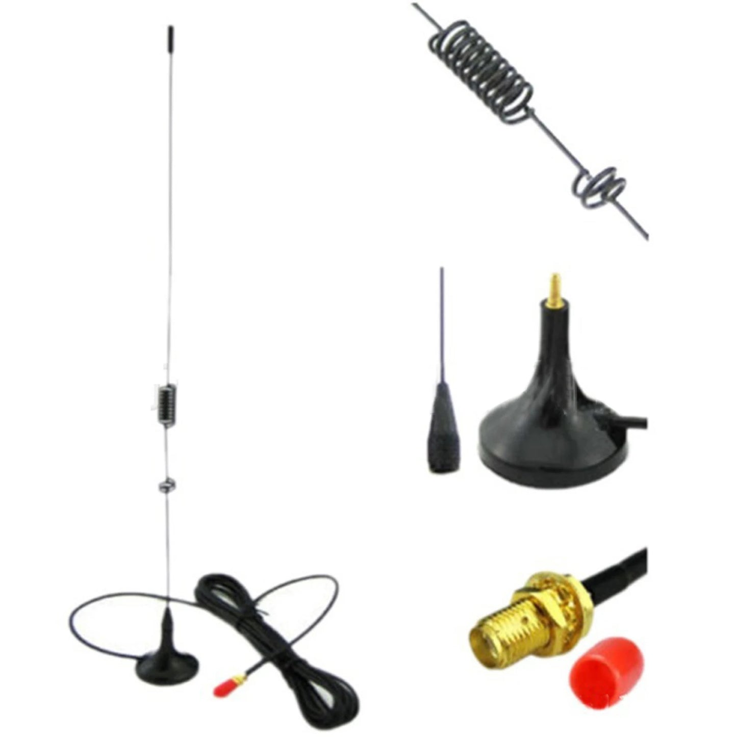 1Pc Walkie Talkie Car Antenna Dual Band VHF/UHF SMA-Female Antenna 10W For BaoFeng 888S UV-5R Two Way Radio Accessories