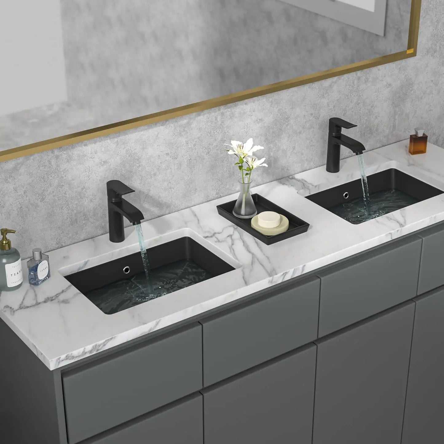 Modern Ceramic Undermount Bathroom Sink 21x15 Inch Rectangular Vessel Vanity Basin with Overflow