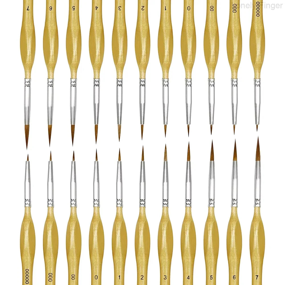 10/11/20/22Pcs Fine Detail Paint Brush Miniature Painting Brushes for Mini Paints Brush Set for Acrylic Watercolor Face Nail