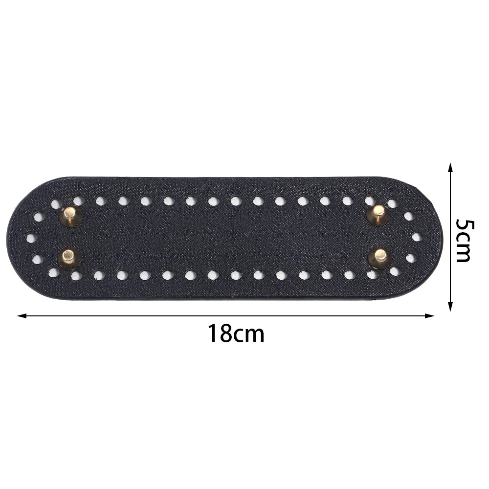PU Leather Oval/Round Long Knitting Crochet Bags Bottom for DIY Weaving Supplies Home Decor Crochet Bag Bottom Accessories