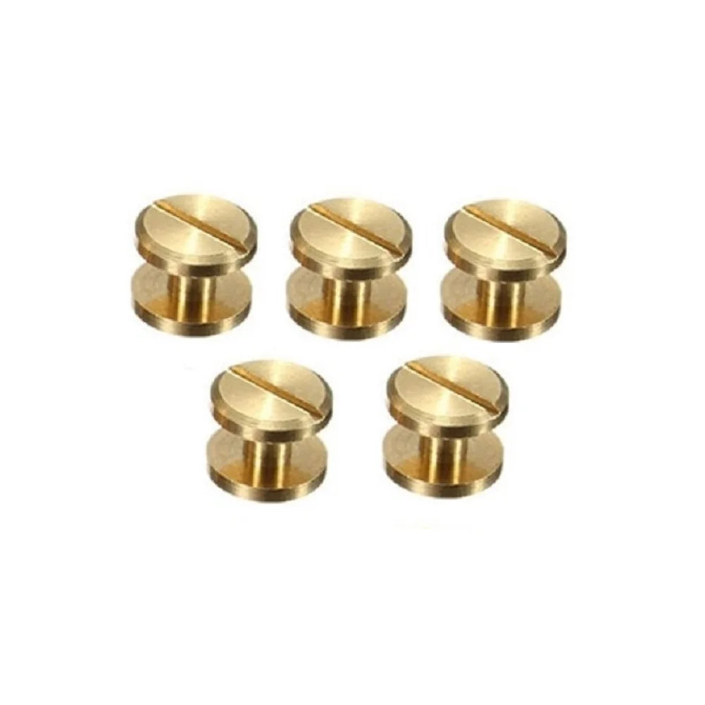 5Pcs/Set 10*8mm Leather Craft Chicago Nail Brass Solid Rivets Stud Head High Quality & Durable