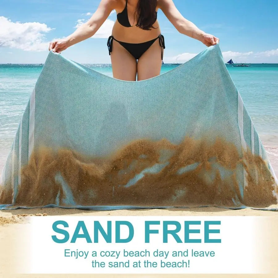 6 Packs Oversized Turkish Beach Towels Set Bulk 74x38 Extra Large Sand Free Quick Dry Swim Bath Camping Pool Towel Travel Blanke