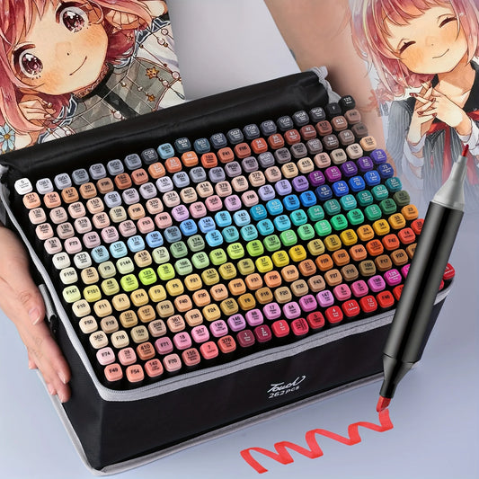 24/36/48/60/80/120/168/262 Colors Alcohol Drawing Markers Dual Tip Permanent Art Sketch Markers for Illustration School Supplied