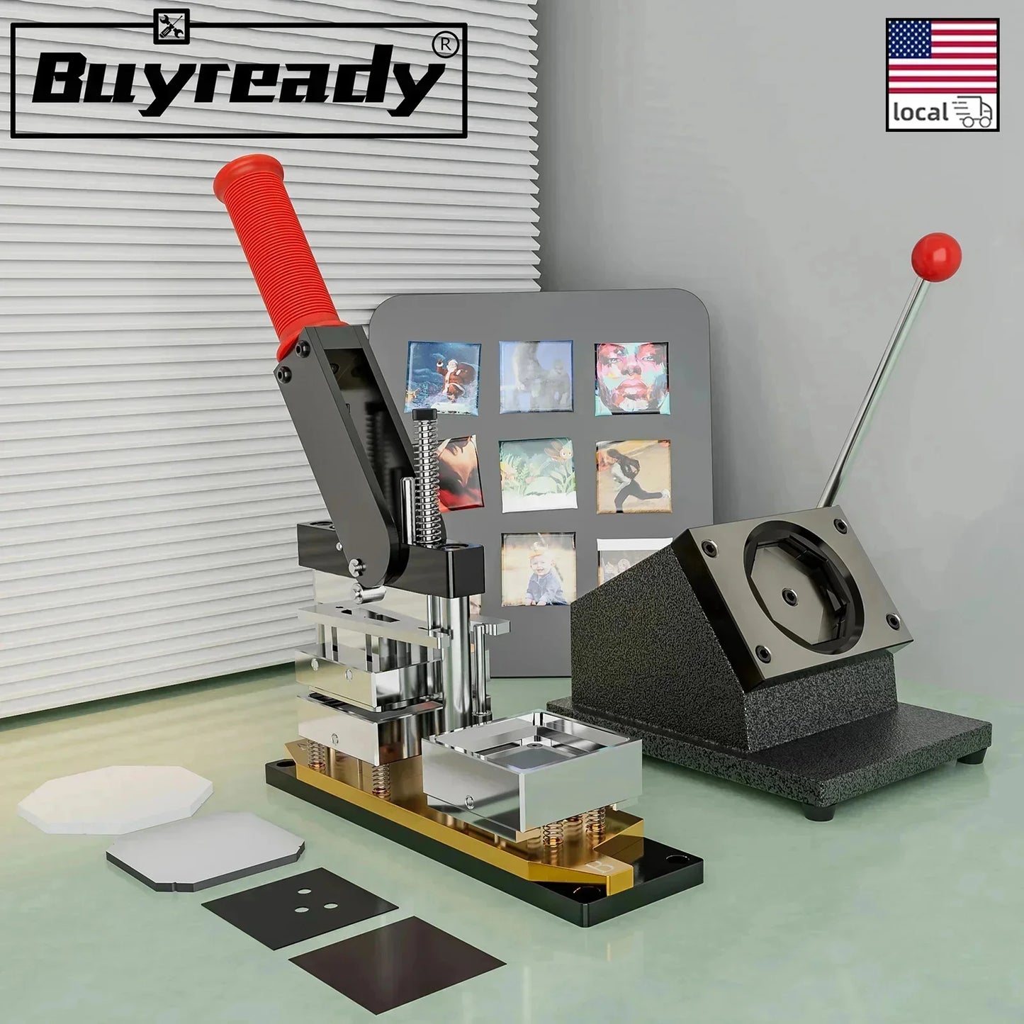 2*2" 2.5x2.5" Fridge Magnet Button Making Machine 50*50mm Square Refrigerator Magnets Maker Materials Set Pin Maker DIY Buttons
