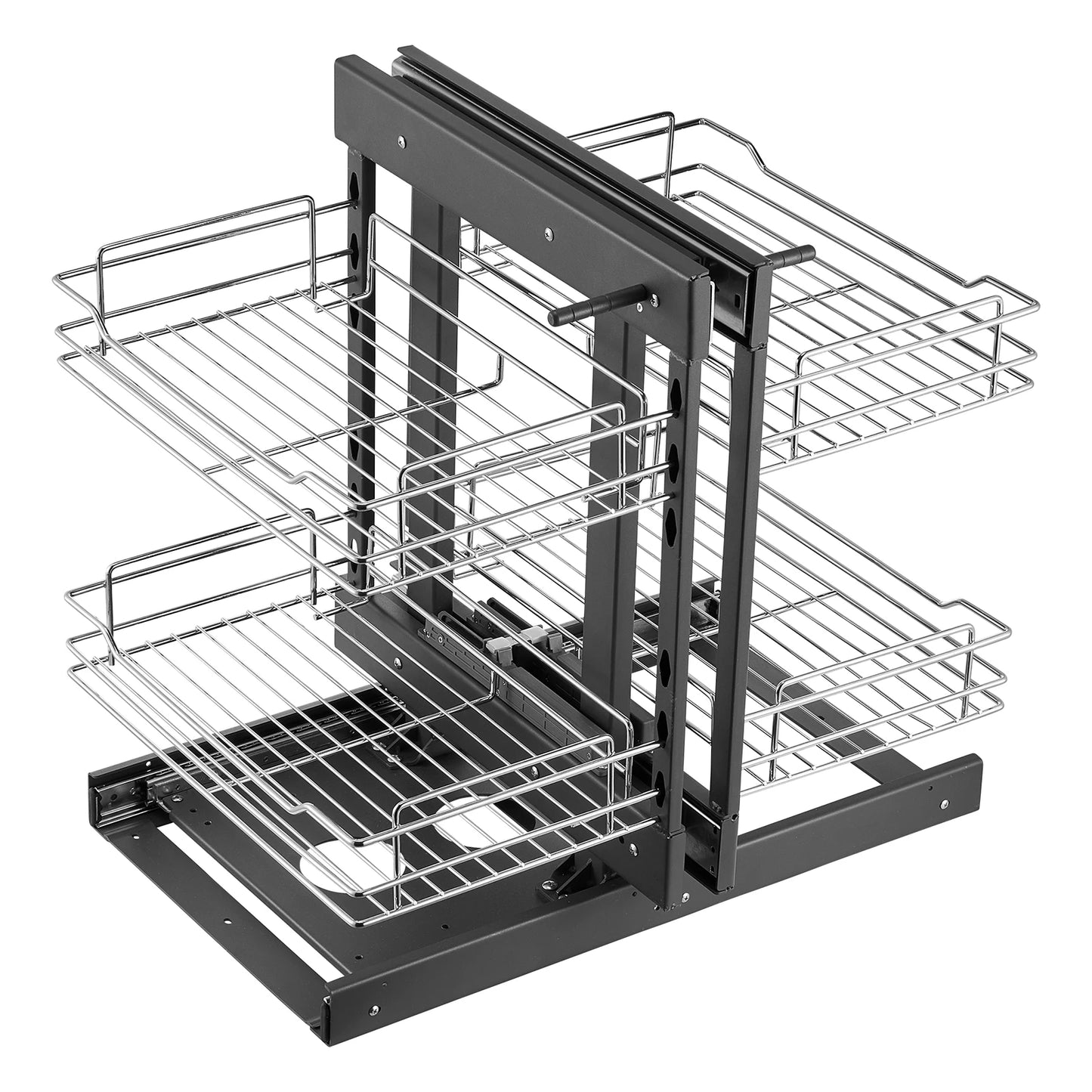 SucceBuy 2/3Tier Opening Blind Corner Pull Out Organizer 4 Shelf Kitchen Cabinet Organizer Slide Out Storage Organizer Basket