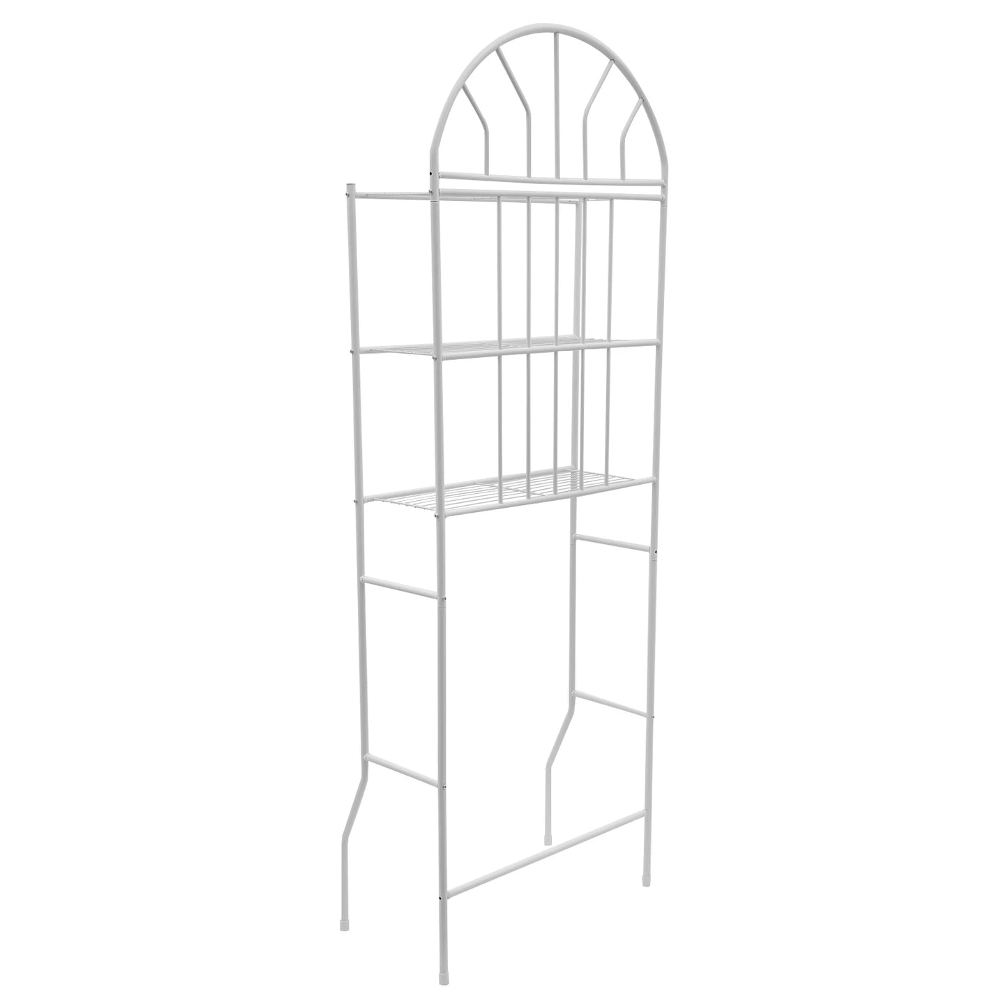 24.8*13.39*69.69 Inch 3-Tier Toilet Storage Rack Floor Standing Toilet Bathroom Organize Shelf  Easy to Clean