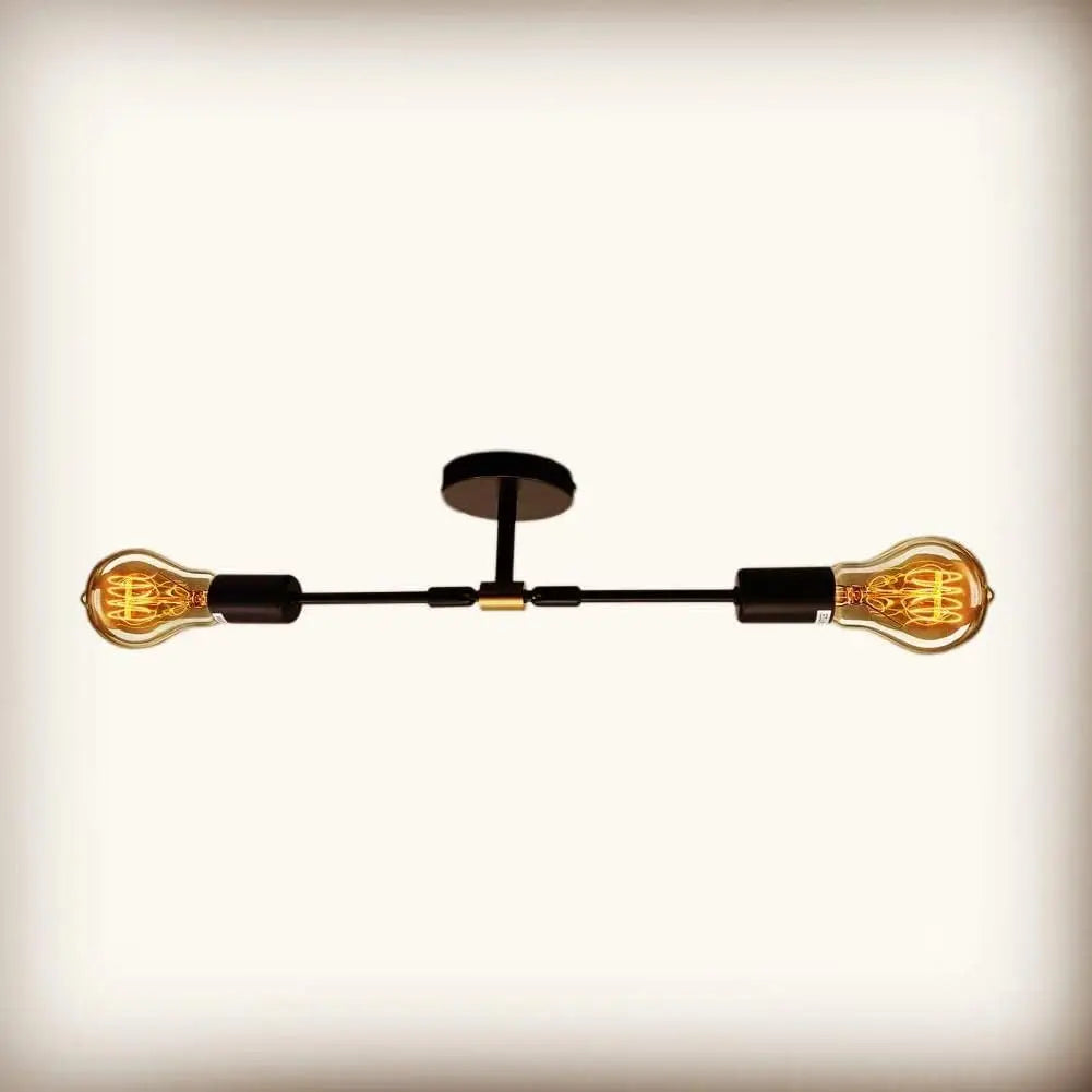 Black 2 Lights Led Wall Light Up/down Indoor Lamp360 Adjustable Rustic Country Vintage Loft Wall Sconce Fixture Fitting Retro