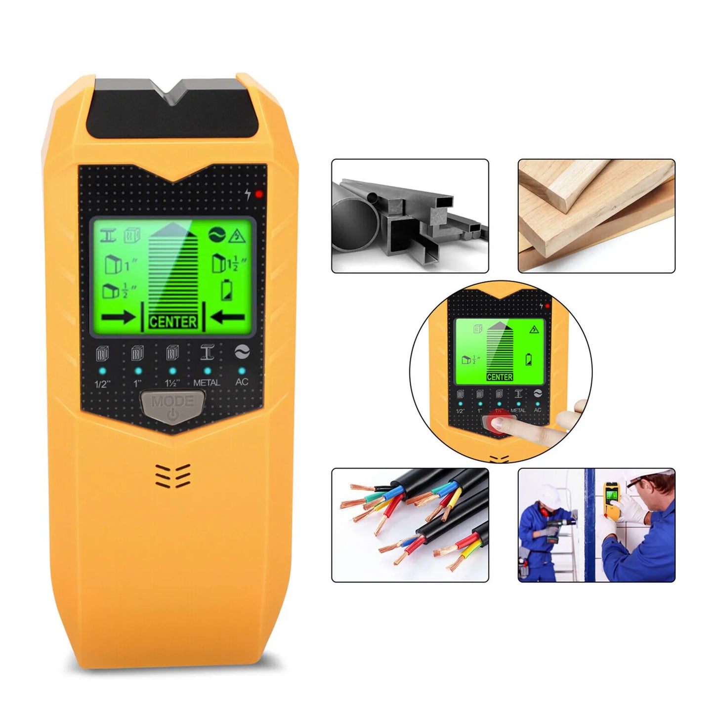5 In 1 Electronic Wall Detector Finders Multifunctional Handheld Metal Detector Stud Wood Finder Electronic Measuring Instrument