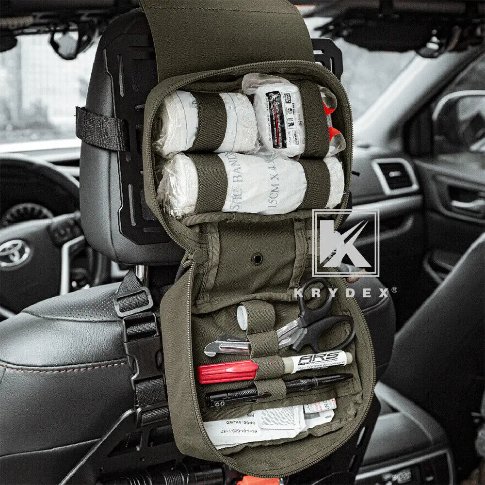 KRYDEX 500D Tactical First Aid IFAK Pouch Rip Away Medical Pouch MOLLE EMT Holder Combat Hunting Emergency Survival Bag Gear