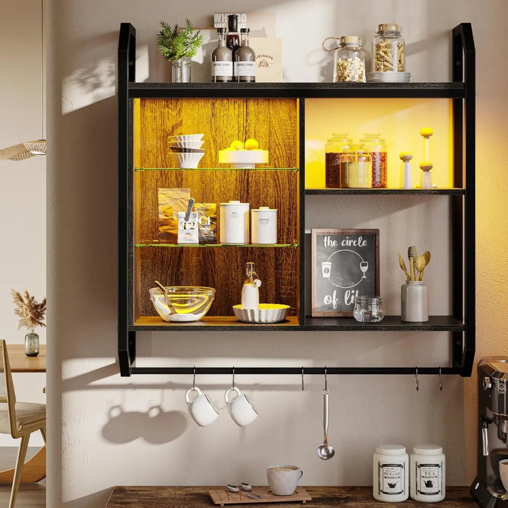 34" LED Wall Mounted Floating Shelf