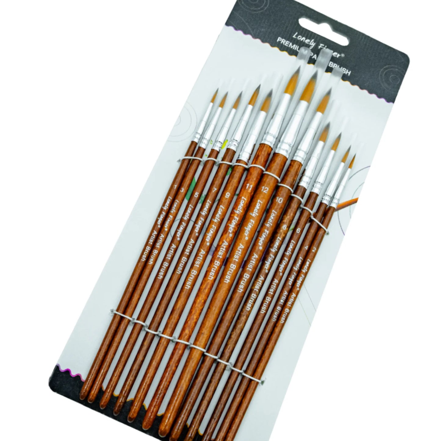 Premium 12-Piece Artist Paint Brush Set - Ultra-Durable Nylon Bristles for Acrylic, Watercolor, Oil & Body Painting