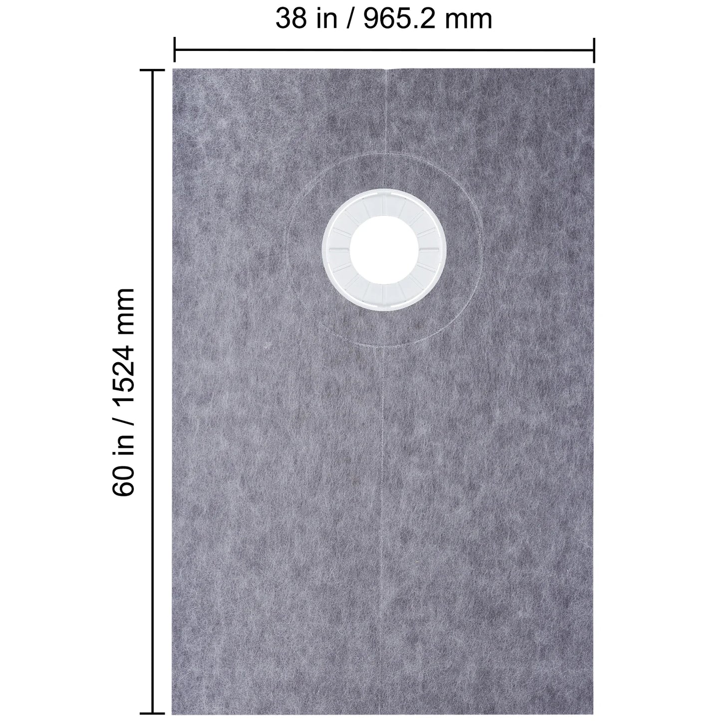 SucceBuy Waterproofing Shower Kit 38''x60'' Shower Kit Tray With Offset Drain PVC Or ABS 4" Stainless Steel Grate 2 Cuttable