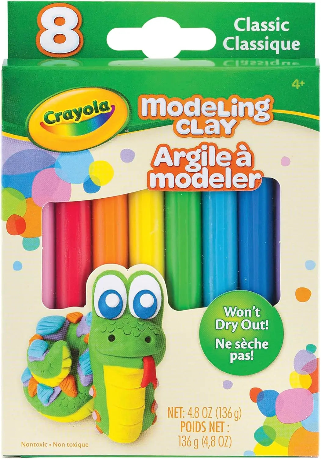 Modeling Clay, 3/5 Ounce Packs, Assorted Classic Colors, Set of 8