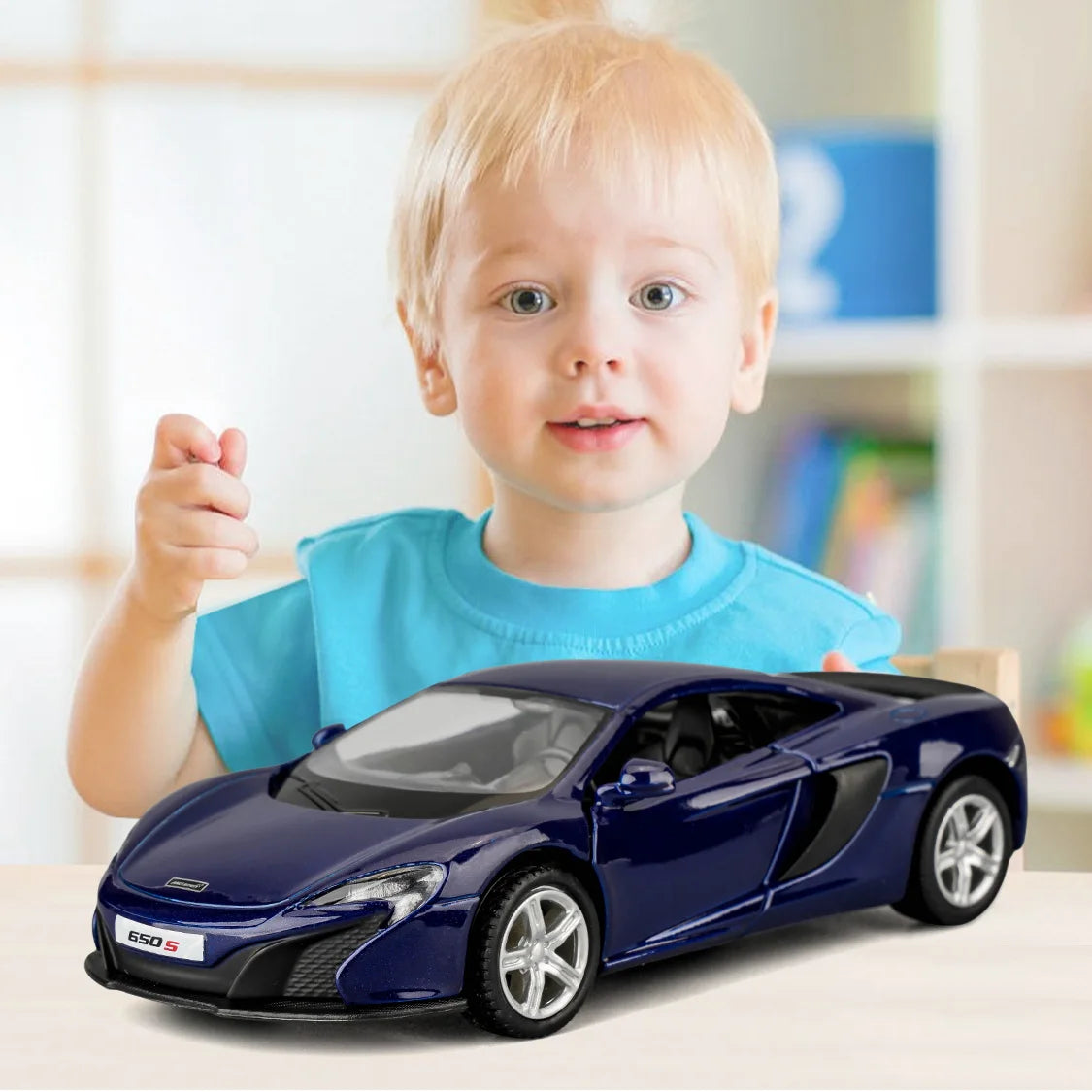 1:36  McLaren 650s Toy Car, Diecast Pull Back Model Car, Doors Open, Collection Kids Toy for Aged 3 and up, Gift Red