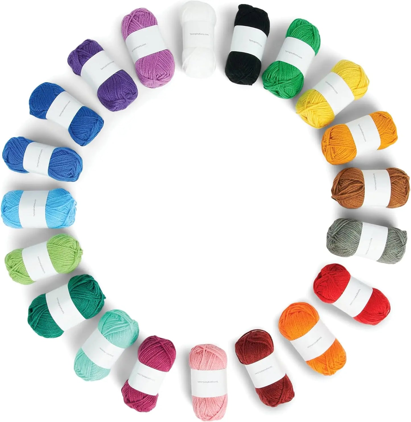 Mini Yarn Multipack 20 Balls for Knitting Crocheting Art Projects Machine Washable Light Weight Yarn Kit