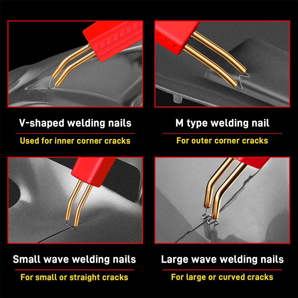 Plastic Welder Kit for Bumper Repair, 200/1000Pcs Staples, Hot Stapler Welding Gun, Bumper Repair Plastic Repair DIY Tools