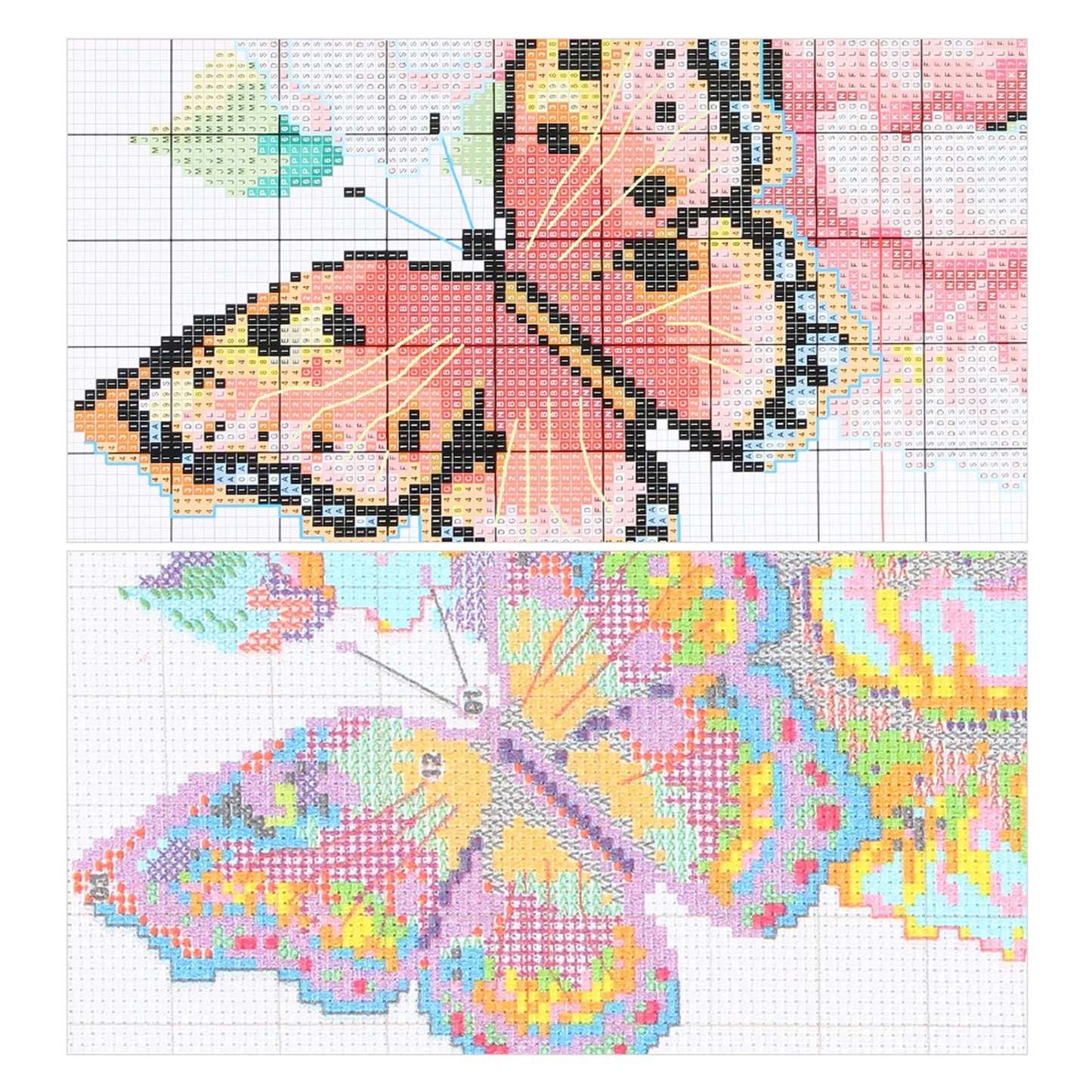 Birds On The Branches Full 11CT DIY Stamped Cross Stitch Kits 40x40cm Printed Cross-Stitch Kits for Adults Home Decor