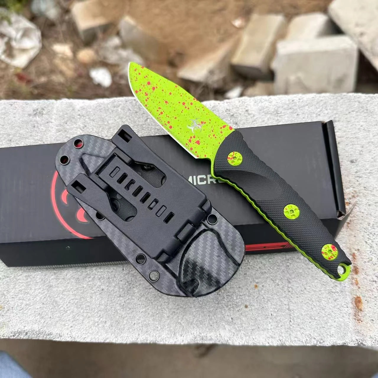 High-hardness Fixed Blade 7Cr13Mov Steel Blade Nylon Fiber Handle Outdoor Camping Hiking EDC Cutting Fishing Tools Gift for Men
