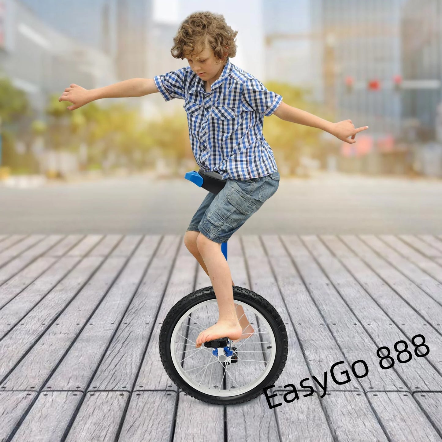 18Inch Unicycle Steel Unicycle Adjustable Standard Seat Thickened Aluminum Alloy Rim Children Adult Balance Exercise Bike